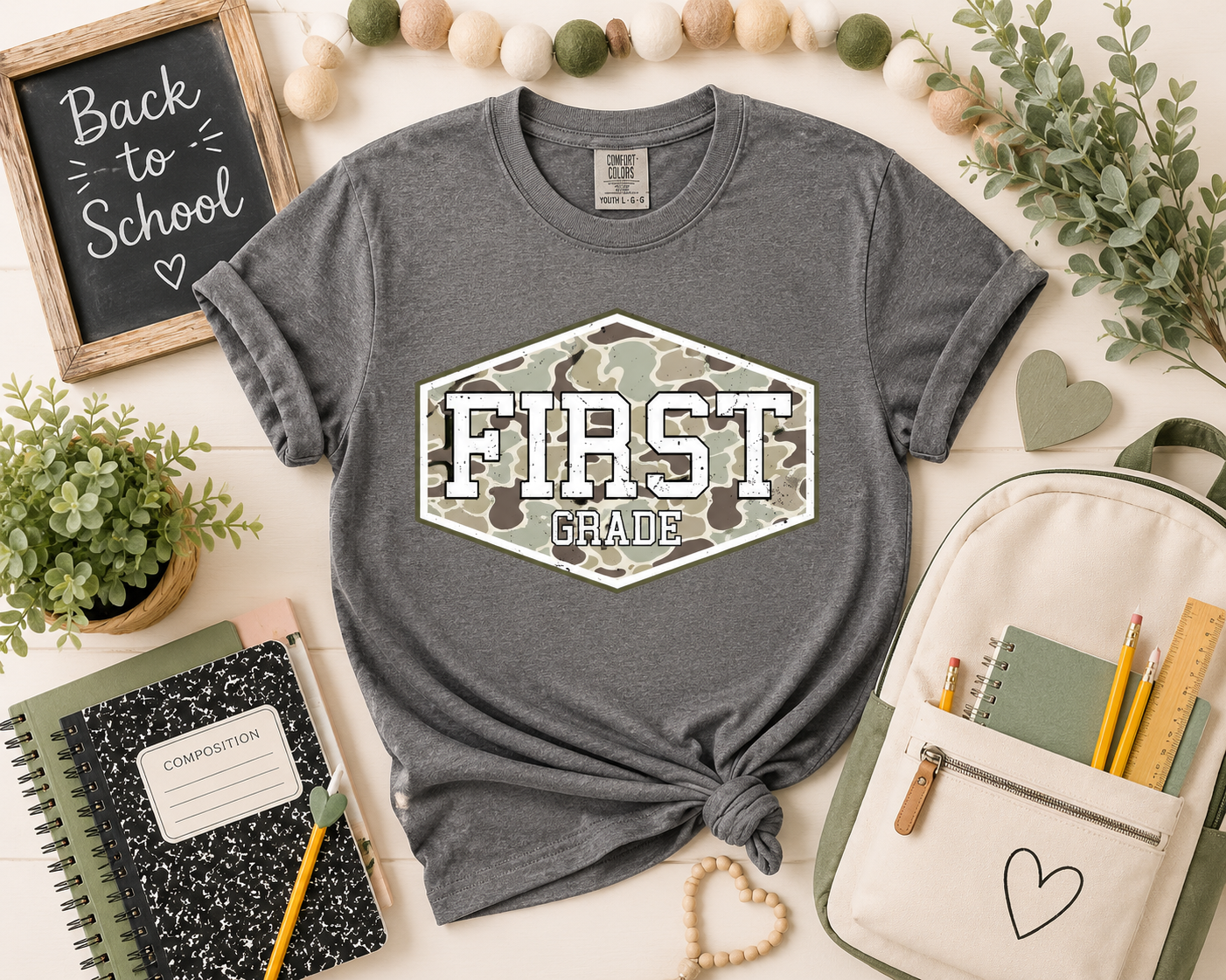 Camo Grade- Level Tees ✏️📚