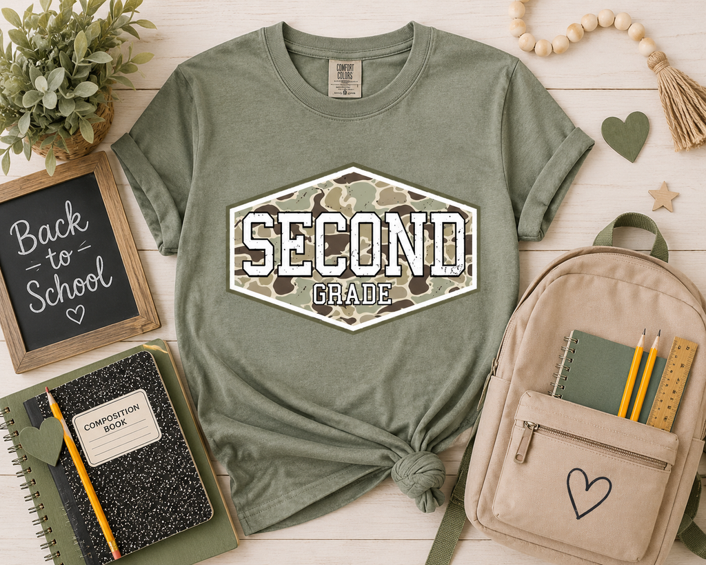 Camo Grade- Level Tees ✏️📚