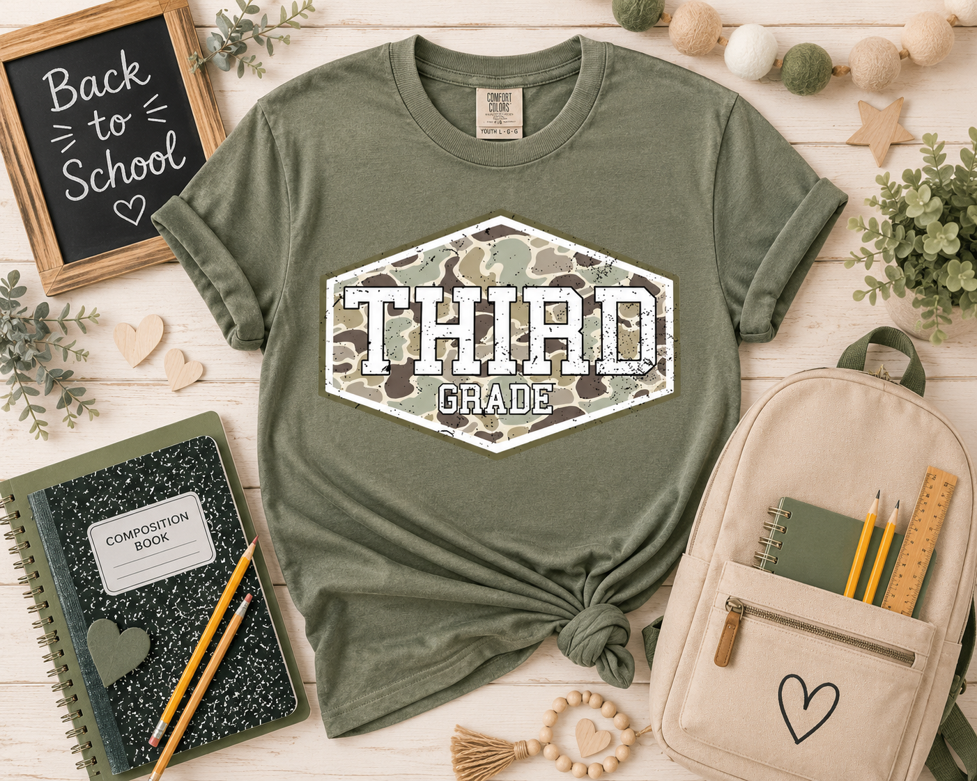 Camo Grade- Level Tees ✏️📚