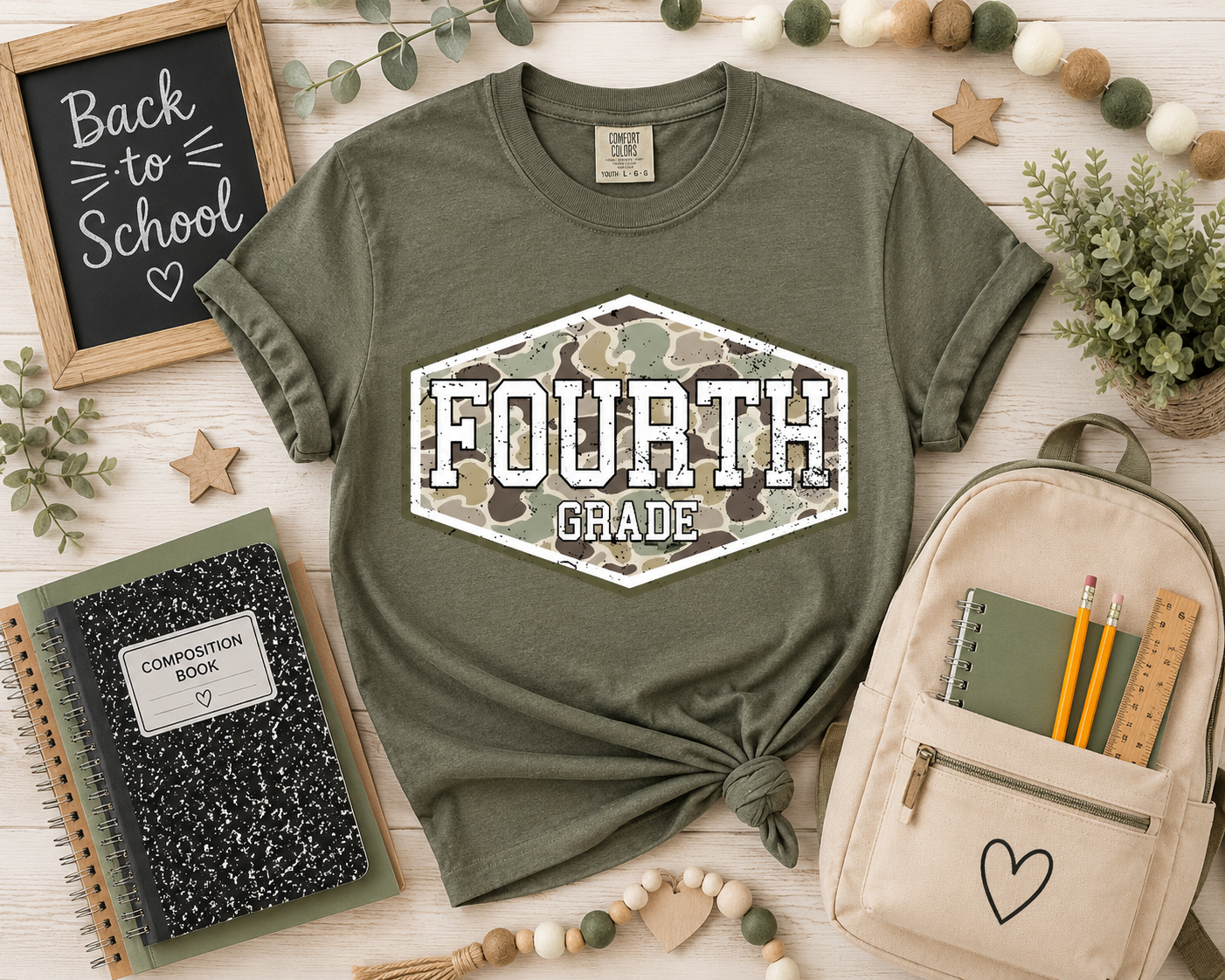 Camo Grade- Level Tees ✏️📚